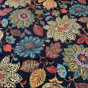 Mill Creek Fabric Dalva Hillside Noir Black Floral Botanic  Rich Colors 7 Yds